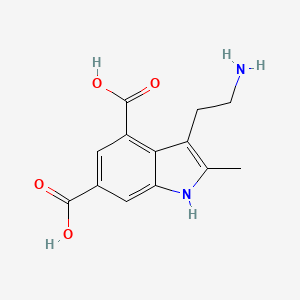 3-(2-aminoethyl)-2-methyl-1H-indole-4,6-dicarboxylic acid