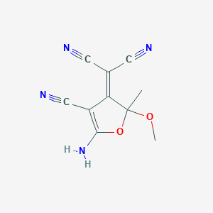 (5-amino-4-cyano-2-methoxy-2-methylfuran-3(2H)-ylidene)propanedinitrile