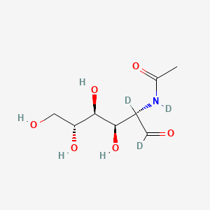 molecular formula C₈H₁₂D₃NO₆ B1148335 N-((2S,3R,4S,5R)-3,4,5,6-Tetrahydroxy-1-oxohexan-2-yl-1,2-d2)acetamide-N-d CAS No. 376645-66-8