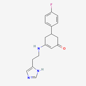 5-(4-fluorophenyl)-3-{[2-(1H-imidazol-4-yl)ethyl]amino}cyclohex-2-en-1-one