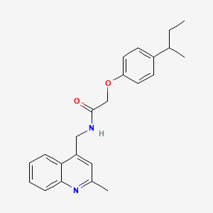 2-[4-(butan-2-yl)phenoxy]-N-[(2-methylquinolin-4-yl)methyl]acetamide