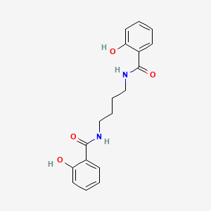 molecular formula C18H20N2O4 B11483385 Benzamide, N,N'-1,4-butanediylbis(2-hydroxy- CAS No. 76218-89-8