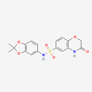 N-(2,2-dimethyl-1,3-benzodioxol-5-yl)-3-oxo-3,4-dihydro-2H-1,4-benzoxazine-6-sulfonamide