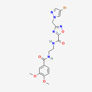 3-[(4-bromo-1H-pyrazol-1-yl)methyl]-N-(2-{[(3,4-dimethoxyphenyl)carbonyl]amino}ethyl)-1,2,4-oxadiazole-5-carboxamide