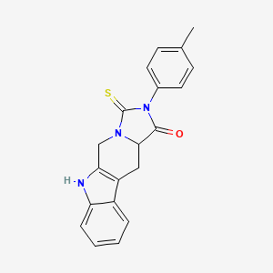 molecular formula C20H17N3OS B11483433 13-(4-methylphenyl)-12-sulfanylidene-8,11,13-triazatetracyclo[7.7.0.02,7.011,15]hexadeca-1(9),2,4,6-tetraen-14-one 