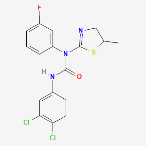 3-(3,4-Dichlorophenyl)-1-(3-fluorophenyl)-1-(5-methyl-4,5-dihydro-1,3-thiazol-2-yl)urea