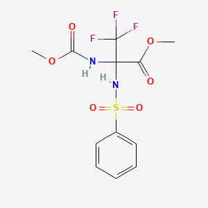 methyl 3,3,3-trifluoro-2-[(methoxycarbonyl)amino]-N-(phenylsulfonyl)alaninate