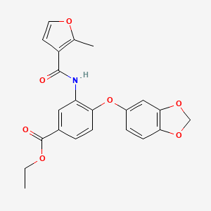 Ethyl 4-(1,3-benzodioxol-5-yloxy)-3-{[(2-methylfuran-3-yl)carbonyl]amino}benzoate