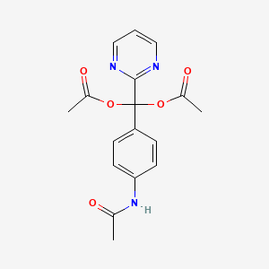 (Acetyloxy)(4-acetamidophenyl)(pyrimidin-2-YL)methyl acetate