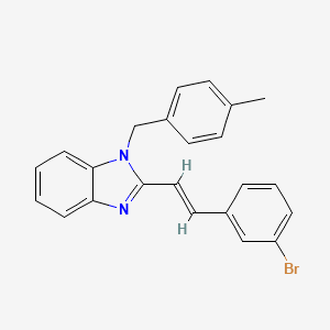 2-[(E)-2-(3-bromophenyl)ethenyl]-1-(4-methylbenzyl)-1H-benzimidazole