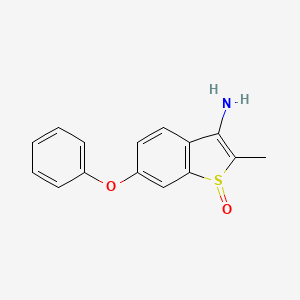 molecular formula C15H13NO2S B11483558 3-Amino-2-methyl-6-phenoxy-1-benzothiophenium-1-olate 