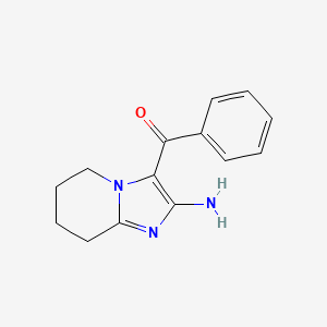 molecular formula C14H15N3O B11483569 (2-Amino-5,6,7,8-tetrahydroimidazo[1,2-a]pyridin-3-yl)(phenyl)methanone 