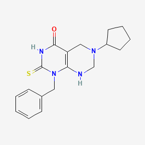 Pyrimido[4,5-d]pyrimidin-4(1H)-one, 6-cyclopentyl-2,3,5,6,7,8-hexahydro-1-(phenylmethyl)-2-thioxo-