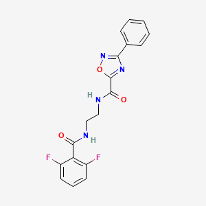 N-(2-{[(2,6-difluorophenyl)carbonyl]amino}ethyl)-3-phenyl-1,2,4-oxadiazole-5-carboxamide