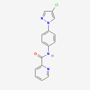 N-[4-(4-chloro-1H-pyrazol-1-yl)phenyl]pyridine-2-carboxamide