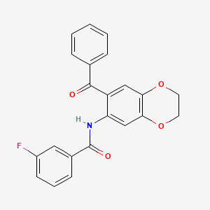 Benzamide, N-(7-benzoyl-2,3-dihydro-1,4-benzodioxin-6-yl)-3-fluoro-