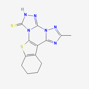 9-methyl-19-thia-2,4,5,7,8,10-hexazapentacyclo[10.7.0.02,6.07,11.013,18]nonadeca-1(12),5,8,10,13(18)-pentaene-3-thione