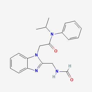 2-{2-[(formylamino)methyl]-1H-benzimidazol-1-yl}-N-phenyl-N-(propan-2-yl)acetamide