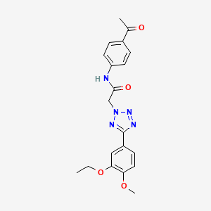 molecular formula C20H21N5O4 B11483652 N-(4-acetylphenyl)-2-[5-(3-ethoxy-4-methoxyphenyl)-2H-tetrazol-2-yl]acetamide 