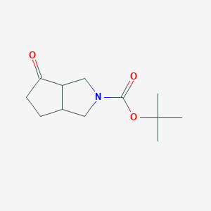B1148366 tert-butyl 4-oxohexahydrocyclopenta[c]pyrrole-2(1H)-carboxylate CAS No. 130658-14-9