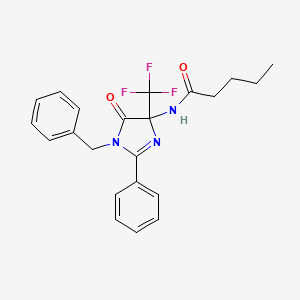 N-[1-benzyl-5-oxo-2-phenyl-4-(trifluoromethyl)-4,5-dihydro-1H-imidazol-4-yl]pentanamide