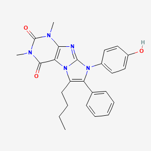 6-butyl-8-(4-hydroxyphenyl)-1,3-dimethyl-7-phenyl-1H-imidazo[2,1-f]purine-2,4(3H,8H)-dione