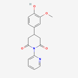 4-(4-Hydroxy-3-methoxyphenyl)-1-(pyridin-2-yl)piperidine-2,6-dione