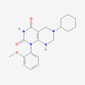 6-cyclohexyl-1-(2-methoxyphenyl)-5,6,7,8-tetrahydropyrimido[4,5-d]pyrimidine-2,4(1H,3H)-dione