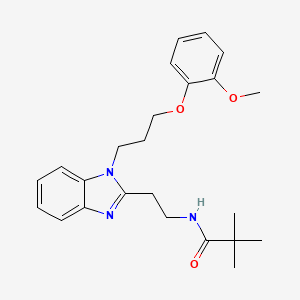 N-(2-{1-[3-(2-methoxyphenoxy)propyl]-1H-benzimidazol-2-yl}ethyl)-2,2-dimethylpropanamide