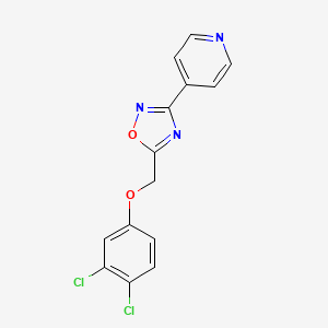 4-{5-[(3,4-Dichlorophenoxy)methyl]-1,2,4-oxadiazol-3-yl}pyridine