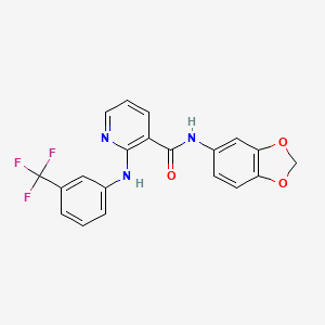 N-(1,3-benzodioxol-5-yl)-2-{[3-(trifluoromethyl)phenyl]amino}pyridine-3-carboxamide