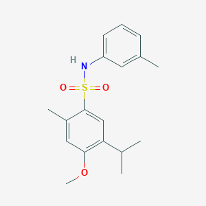 molecular formula C18H23NO3S B11483770 4-methoxy-2-methyl-N-(3-methylphenyl)-5-(propan-2-yl)benzenesulfonamide 