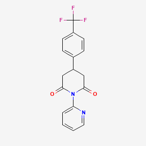 1-(Pyridin-2-yl)-4-[4-(trifluoromethyl)phenyl]piperidine-2,6-dione