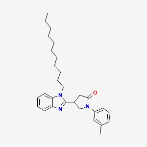 1-(3-methylphenyl)-4-(1-undecyl-1H-benzimidazol-2-yl)pyrrolidin-2-one