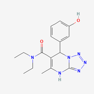 molecular formula C16H20N6O2 B11483818 N,N-diethyl-7-(3-hydroxyphenyl)-5-methyl-4,7-dihydrotetrazolo[1,5-a]pyrimidine-6-carboxamide 