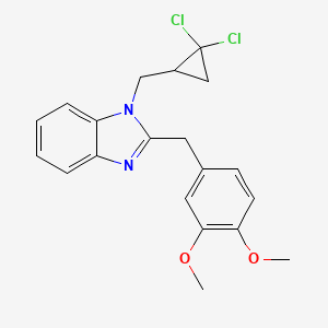 1-[(2,2-dichlorocyclopropyl)methyl]-2-(3,4-dimethoxybenzyl)-1H-benzimidazole