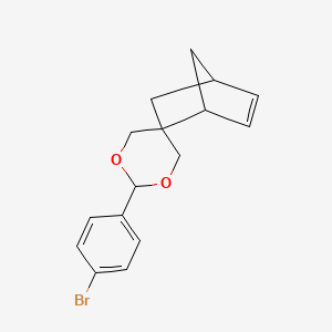 molecular formula C16H17BrO2 B11483823 2'-(4-Bromophenyl)spiro[bicyclo[2.2.1]hept-5-ene-2,5'-[1,3]dioxane] 