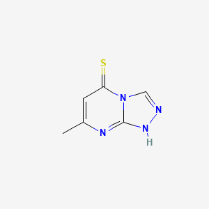 molecular formula C6H6N4S B11483832 7-Methyl[1,2,4]triazolo[4,3-a]pyrimidine-5-thiol 