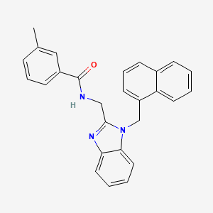 3-methyl-N-{[1-(naphthalen-1-ylmethyl)-1H-benzimidazol-2-yl]methyl}benzamide