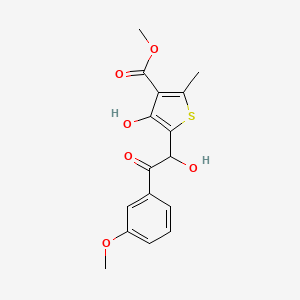 molecular formula C16H16O6S B11483849 Methyl 4-hydroxy-5-[1-hydroxy-2-(3-methoxyphenyl)-2-oxoethyl]-2-methylthiophene-3-carboxylate 