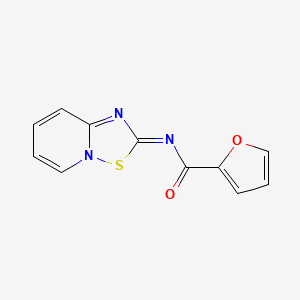 N-[(2E)-2H-[1,2,4]thiadiazolo[2,3-a]pyridin-2-ylidene]furan-2-carboxamide