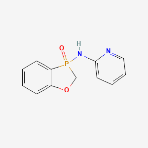 molecular formula C12H11N2O2P B11483879 N-(3-Oxido-2,3-dihydro-1,3-benzoxaphosphol-3-YL)-2-pyridinamine 