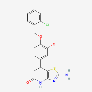 2-amino-7-{4-[(2-chlorobenzyl)oxy]-3-methoxyphenyl}-6,7-dihydro[1,3]thiazolo[4,5-b]pyridin-5(4H)-one