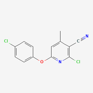 2-Chloro-6-(4-chlorophenoxy)-4-methylpyridine-3-carbonitrile