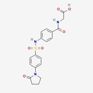 N-{[4-({[4-(2-oxopyrrolidin-1-yl)phenyl]sulfonyl}amino)phenyl]carbonyl}glycine