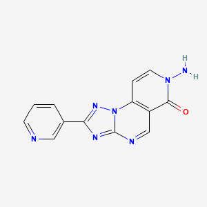 molecular formula C13H9N7O B11483941 7-amino-2-(3-pyridyl)pyrido[3,4-e][1,2,4]triazolo[1,5-a]pyrimidin-6(7H)-one 