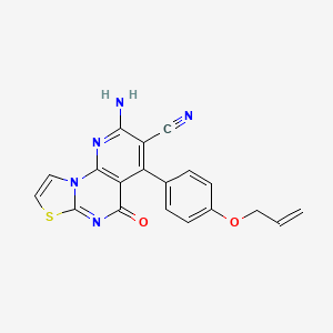 4-[4-(allyloxy)phenyl]-2-amino-5-oxo-5H-pyrido[3,2-e][1,3]thiazolo[3,2-a]pyrimidin-3-yl cyanide