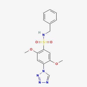 N-benzyl-2,5-dimethoxy-4-(1H-tetrazol-1-yl)benzenesulfonamide