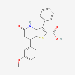 7-(3-Methoxyphenyl)-5-oxo-3-phenyl-4,5,6,7-tetrahydrothieno[3,2-b]pyridine-2-carboxylic acid