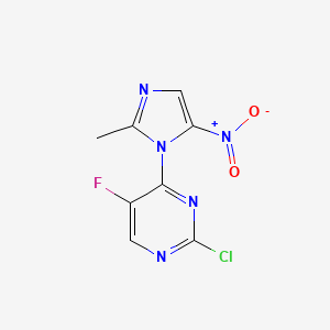 2-chloro-5-fluoro-4-(2-methyl-5-nitro-1H-imidazol-1-yl)pyrimidine